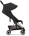 Cybex Coya Stroller - Sepia Black Rosegold Frame - Light and Ultra-Compact from Birth to 4 Years Lights Strollers