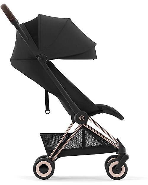 Cybex Coya Stroller - Sepia Black Rosegold Frame - Light and Ultra-Compact from Birth to 4 Years Lights Strollers