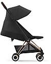 Cybex Coya Stroller - Sepia Black Rosegold Frame - Light and Ultra-Compact from Birth to 4 Years Lights Strollers