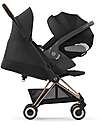 Cybex Coya Stroller - Sepia Black Rosegold Frame - Light and Ultra-Compact from Birth to 4 Years Lights Strollers