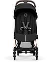 Cybex Coya Stroller Sepia Black - Rosegold Frame - Lightweight and Ultra-Compact Foot Board