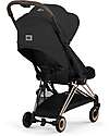Cybex Coya Stroller Sepia Black - Rosegold Frame - Lightweight and Ultra-Compact Foot Board