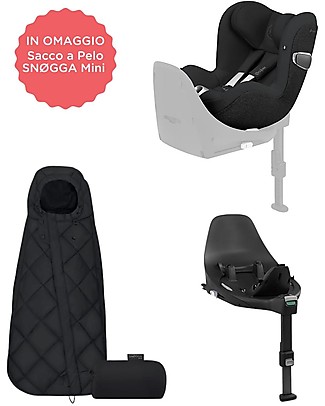 Cybex Deep Black Sirona Z i-Size car seat + Base Z + SNØGGA Mini Footmuff for Free! Car Seats Group 0+/1