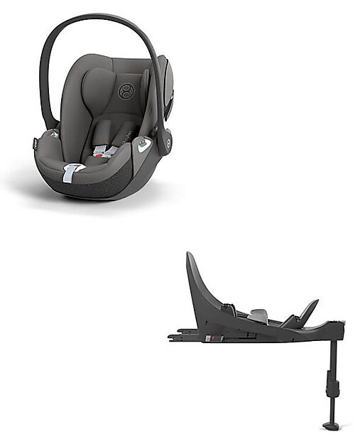 Cybex Duo Cloud T I-Size Car Seat  + Base - Mirage Grey - from Birth to 24 Months Car Seats Group 0+/1