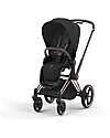 Cybex DUO Priam4 - Frame Stroller Rosegold with Seat Pack and Carrycot Sepia Black Trio and Duo Strollers