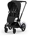 Cybex e-Priam Duo Comfort Matt Black Frame with Seat and Foldable Carrycot Sepia Black Foot Board