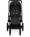 Cybex e-Priam Duo Comfort Matt Black Frame with Seat and Foldable Carrycot Sepia Black Foot Board