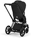 Cybex e-Priam Duo Comfort Matt Black Frame with Seat and Foldable Carrycot Sepia Black Foot Board