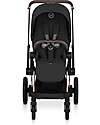 Cybex e-Priam Duo Comfort Rosegold Frame with Seat and Foldable Carrycot Sepia Black Foot Board