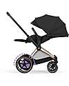 Cybex e-Priam Duo Comfort Rosegold Frame with Seat and Foldable Carrycot Sepia Black Foot Board