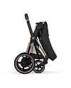 Cybex e-Priam Duo Comfort Rosegold Frame with Seat and Foldable Carrycot Sepia Black Foot Board