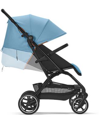 Cybex Eezy S+ 2 Stroller - Beach Blue/Turquoise - from Birth - Outstanding Mobility! Lights Strollers