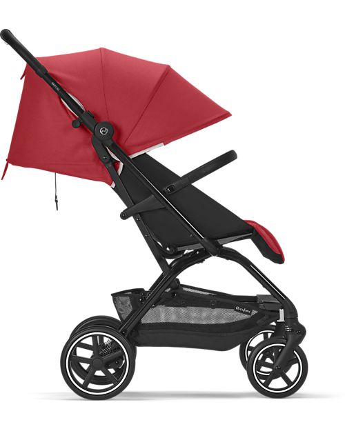 Cybex Eezy S+ 2 Stroller - Hibiscus Red/Red - from Birth - Outstanding Mobility! Lights Strollers