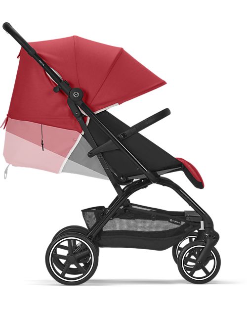 Cybex Eezy S+ 2 Stroller - Hibiscus Red/Red - from Birth - Outstanding Mobility! Lights Strollers