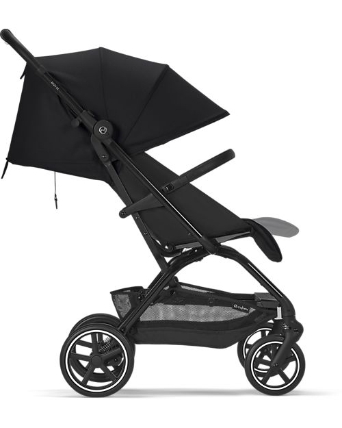 Cybex Eezy S+ 2 Stroller - Moon Black/Black - from Birth - Outstanding Mobility! Lights Strollers