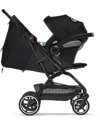Cybex Eezy S+ 2 Stroller - Moon Black/Black - from Birth - Outstanding Mobility! Lights Strollers