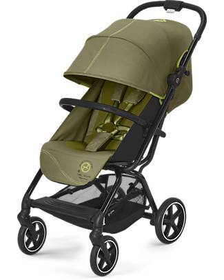 Cybex Eezy S+ 2 Stroller - Nature Green/Green - from Birth - Outstanding Mobility! Lights Strollers