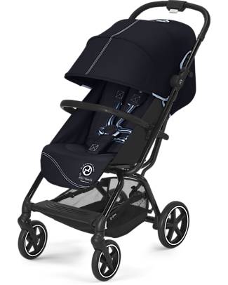 Cybex Eezy S+ 2 Stroller - Ocean Blue/Navy Blue - from Birth - Outstanding Mobility! Lights Strollers