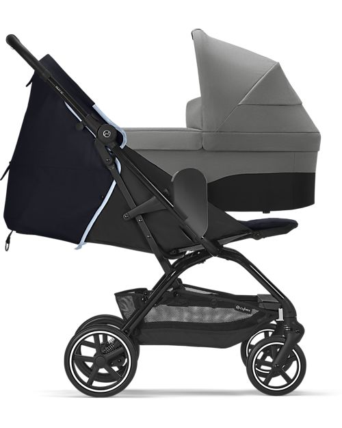 Cybex Eezy S+ 2 Stroller - Ocean Blue/Navy Blue - from Birth - Outstanding Mobility! Lights Strollers