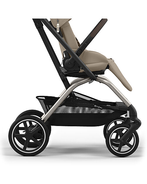 Cybex Eezy S Twist+ 2 Stroller - Almond Beige - Taupe Frame - 360° Rotating Seat Pushchairs