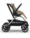 Cybex Eezy S Twist+ 2 Stroller - Almond Beige - Taupe Frame - 360° Rotating Seat Pushchairs
