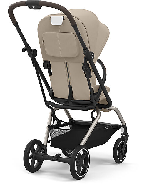 Cybex Eezy S Twist+ 2 Stroller - Almond Beige - Taupe Frame - 360° Rotating Seat Pushchairs
