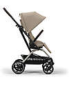 Cybex Eezy S Twist+ 2 Stroller - Almond Beige - Taupe Frame - 360° Rotating Seat Pushchairs