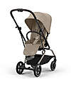 Cybex Eezy S Twist+ 2 Stroller - Almond Beige - Taupe Frame - 360° Rotating Seat Pushchairs