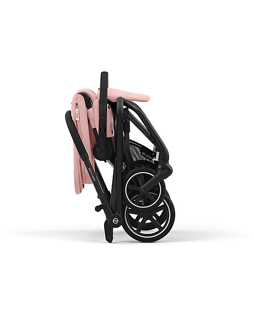 Cybex Eezy S Twist+ 2 Stroller - Candy Pink - Black Frame - 360° Rotating Seat Pushchairs