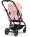 Cybex Eezy S Twist+ 2 Stroller - Candy Pink - Black Frame - 360° Rotating Seat Pushchairs