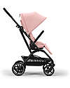 Cybex Eezy S Twist+ 2 Stroller - Candy Pink - Black Frame - 360° Rotating Seat Pushchairs
