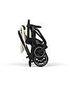 Cybex Eezy S Twist+ 2 Stroller - Canvas White - Black Frame - 360° Rotating Seat Pushchairs