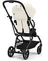 Cybex Eezy S Twist+ 2 Stroller - Canvas White - Black Frame - 360° Rotating Seat Pushchairs