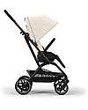 Cybex Eezy S Twist+ 2 Stroller - Canvas White - Black Frame - 360° Rotating Seat Pushchairs