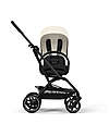 Cybex Eezy S Twist+ 2 Stroller - Canvas White - Black Frame - 360° Rotating Seat Pushchairs