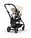 Cybex Eezy S Twist+ 2 Stroller - Canvas White - Black Frame - 360° Rotating Seat Pushchairs