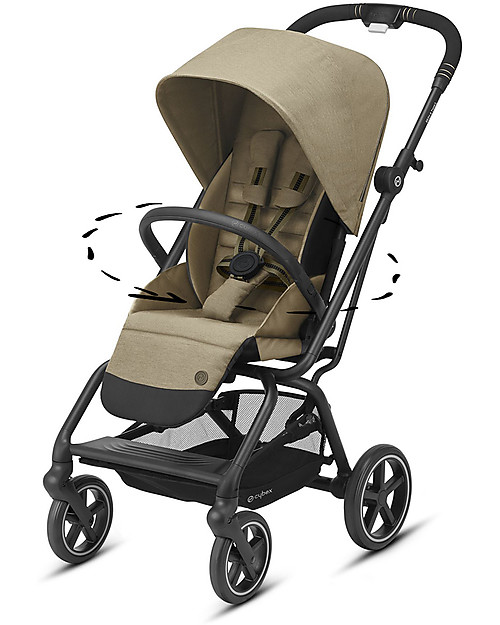 Cybex Eezy S Twist+ 2 stroller - Classic Beige - 360° Rotating Seat Lights Strollers