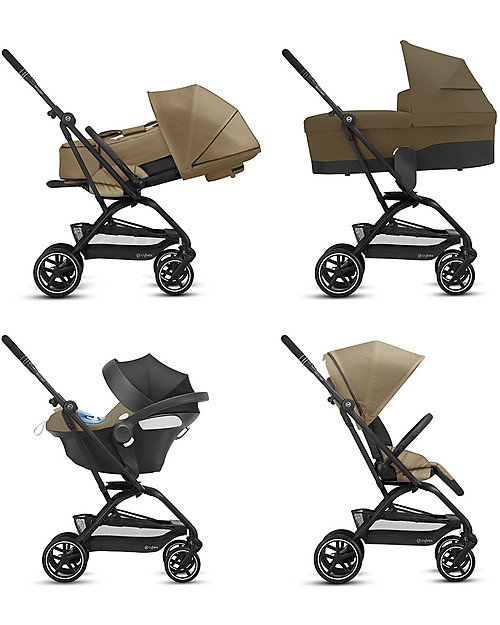 Cybex Eezy S Twist+ 2 stroller - Classic Beige - 360° Rotating Seat Lights Strollers