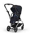 Cybex Eezy S Twist+ 2 Stroller - Dark Blue - Silver Frame - 360° Rotating Seat Pushchairs
