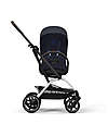 Cybex Eezy S Twist+ 2 Stroller - Dark Blue - Silver Frame - 360° Rotating Seat Pushchairs