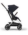 Cybex Eezy S Twist+ 2 Stroller - Dark Blue - Silver Frame - 360° Rotating Seat Pushchairs