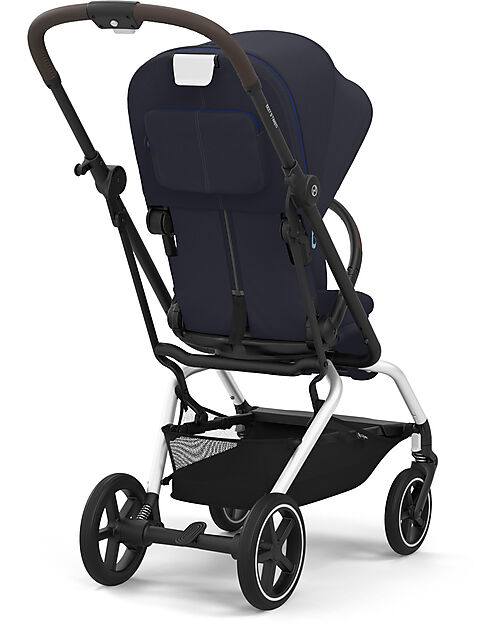 Cybex Eezy S Twist+ 2 Stroller - Dark Blue - Silver Frame - 360° Rotating Seat Pushchairs