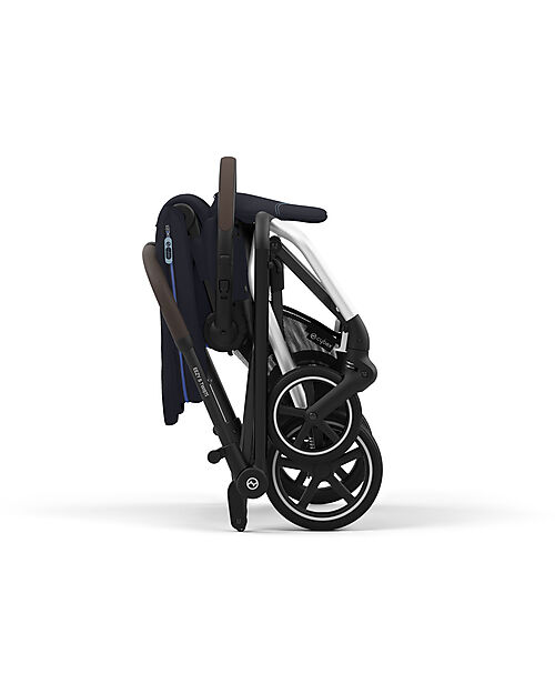 Cybex Eezy S Twist+ 2 Stroller - Dark Blue - Silver Frame - 360° Rotating Seat Pushchairs