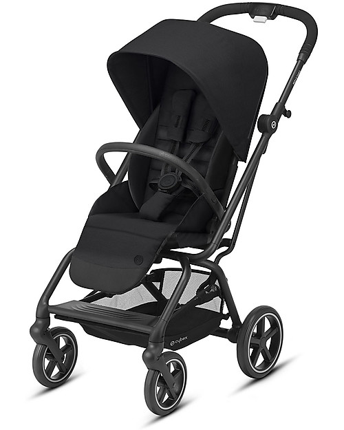 Cybex Eezy S Twist+ 2 stroller - Deep Black - 360° Rotating Seat Lights Strollers
