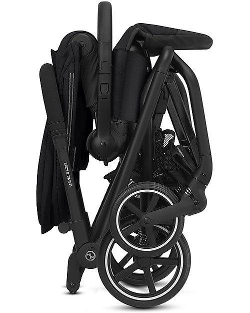 Cybex Eezy S Twist+ 2 stroller - Deep Black - 360° Rotating Seat Lights Strollers