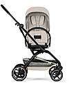 Cybex Eezy S Twist + 2 Stroller - Dune Grey - Black Frame - 360° Rotating Seat Lights Strollers