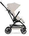 Cybex Eezy S Twist + 2 Stroller - Dune Grey - Black Frame - 360° Rotating Seat Lights Strollers
