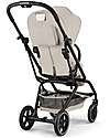 Cybex Eezy S Twist + 2 Stroller - Dune Grey - Black Frame - 360° Rotating Seat Lights Strollers