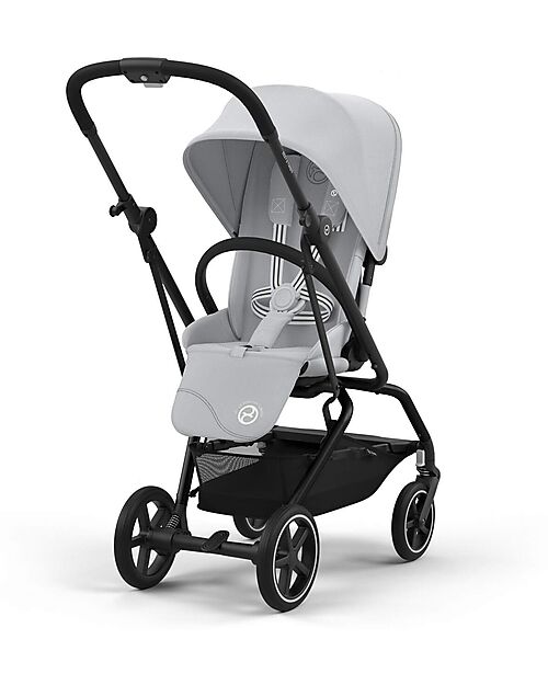 Cybex Eezy S Twist+ 2 Stroller - Fog Grey - Black Frame - 360° Rotating Seat Pushchairs