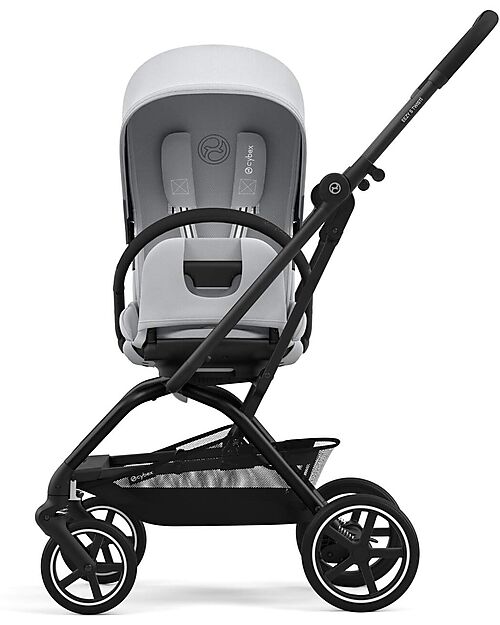 Cybex Eezy S Twist+ 2 Stroller - Fog Grey - Black Frame - 360° Rotating Seat Pushchairs
